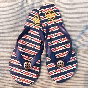 Tory Burch flip flops sz 6 EUC/NWOT